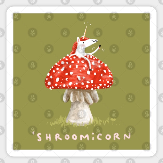 Shroomicorn Sticker by Sophie Corrigan